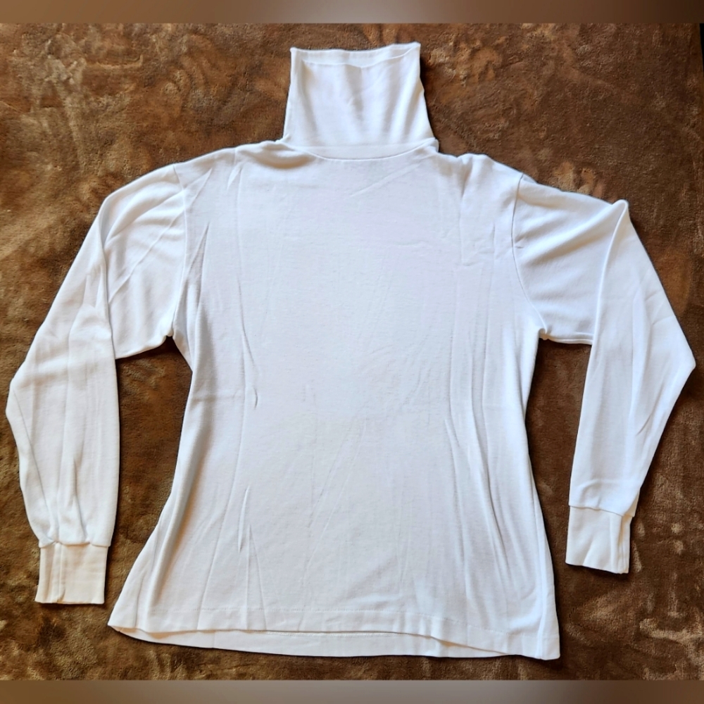 LANDS END Women's lightweight fitted long sleeve turtle neck, XL